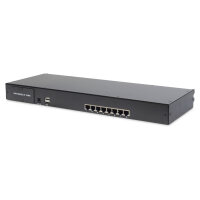 Digitus 19" LCD KVM Konsole, 8-Port CAT 5, deutsche Tastatur