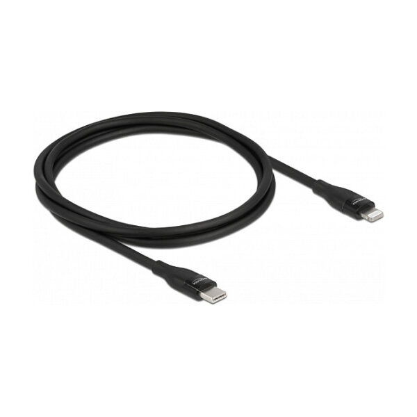 Delock Daten- und Ladekabel USB Type-C™ zu Lightning™ für iPhone™, iPad™ und iPod™ schwarz 1 m MFi