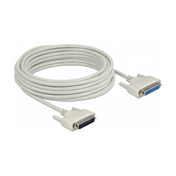 Delock Serielles Kabel D-Sub 25 Stecker zu Buchse 10 m