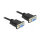 Delock RS-232 Kabel Seriell D-Sub 9 Buchse zu Buchse Nullmodem mit schmalem Steckergehäuse - CTS / RTS auto control - 2 m