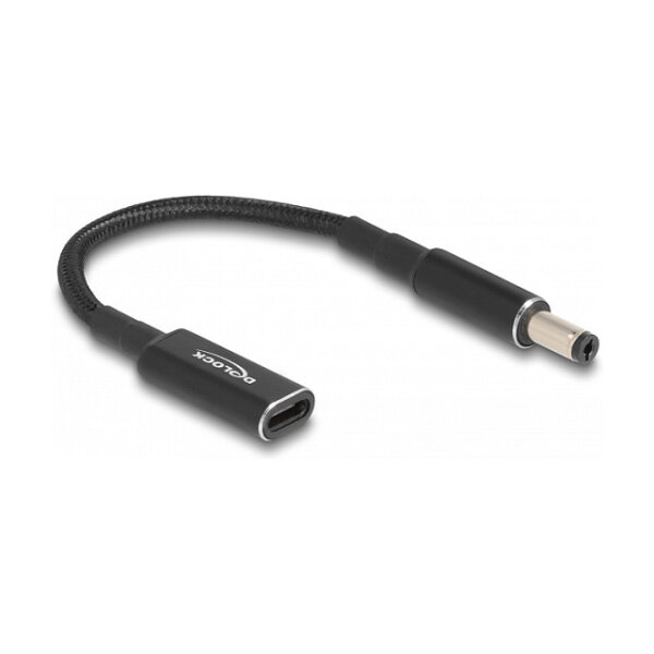 Delock Adapterkabel für Notebook Ladekabel USB Type-C™ Buchse zu 5,5 x 2,1 mm Stecker 15 cm