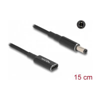 Delock Adapterkabel für Notebook Ladekabel USB Type-C™ Buchse zu 5,5 x 2,1 mm Stecker 15 cm