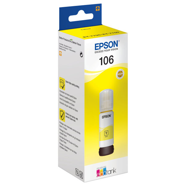 Epson Tinte 1LB 106 EcoTank Yellow ink bottle