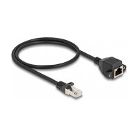 Delock RJ50 Verlängerungskabel Stecker zu Buchse S/FTP 0,5 m schwarz