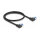 Delock RJ45 Netzwerkkabel Cat.6A S/FTP links gewinkelt 0,5 m schwarz