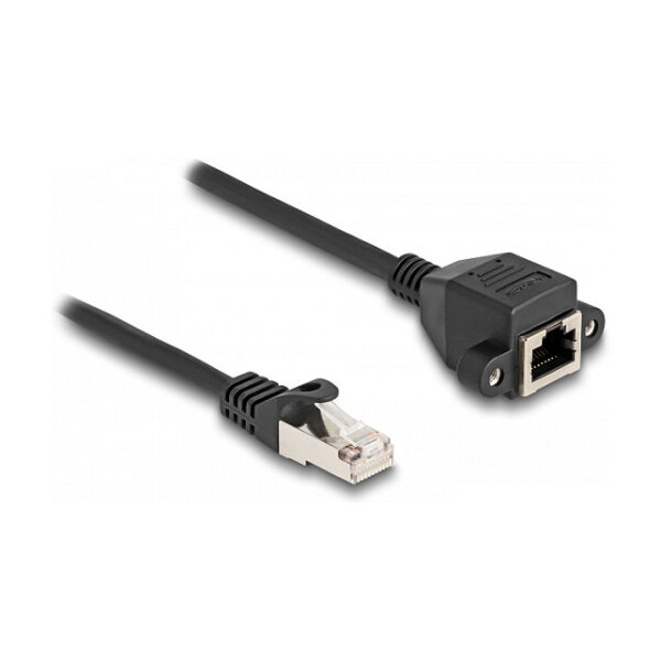 Delock RJ50 Verlängerungskabel Stecker zu Buchse S/FTP 3 m schwarz