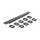 Delock 19? Kabelmanagement Rangierpanel beidseitig mit 9 Bügeln (5 x vertikal, 4 x 45° geneigt) 1 HE schwarz
