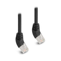 Delock RJ45 Netzwerkkabel Cat.6A S/FTP 45° nach oben gewinkelt 0,25 m schwarz