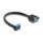 Delock Kabel USB 5 Gbps Pfostenbuchse 90° gewinkelt zu 2 x USB 5 Gbps Typ-A Buchse zum Einbau 50 cm