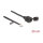Delock Kabel RJ12 Stecker zu RJ12 Buchse mit Verschlusskappe 20 cm schwarz