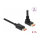 Delock DisplayPort Kabel Stecker gerade zu Stecker 90° oben gewinkelt 8K 60 Hz 2 m