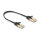 Delock RJ45 Flachband Netzwerkkabel mit Geflechtmantel Cat.6A U/FTP Stecker zu Stecker 0,25 m schwarz