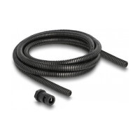 Delock Kabelschutzschlauch 2 m x 10 mm mit 2 x PG7 Schlauchverschraubung Set schwarz