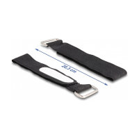 Delock Klettkabelbinder mit Schlaufe und Beschriftungsfeld L 203 x B 20 mm schwarz 5 Stück