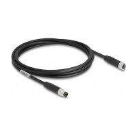 Delock M8 A-kodiert 4 Pin Kabel Stecker zu Buchse PUR...