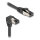 Delock RJ45 Netzwerkkabel Cat.8.1 S/FTP 90° unten gewinkelt / gerade 5 m schwarz