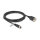 Delock M12 Kabel D-kodiert 4 Pin Buchse zu RJ45 Buchse zum Einbau Cat.5e FTP 3 m schwarz