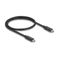 Delock USB 80 Gbps Kabel USB Type-C™ Stecker zu Stecker 16K 60 Hz PD 3.1 240 W E-Marker koaxial 0,5 m schwarz