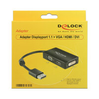 DELOCK Adapterkabel DisplayPort Stecker > 1 x VGA + 1...