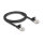 Delock RJ45 Flachband Patchkabel Stecker zu Stecker Cat.6A U/FTP 1 m schwarz