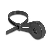 Delock Kabelbinder mit Befestigungsöse L 180 x B 6 mm schwarz 100 Stück