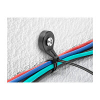 Delock Kabelbinder mit Befestigungsöse L 180 x B 6 mm schwarz 100 Stück