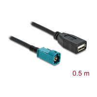 Delock Kabel HSD Z Stecker zu USB 2.0 Typ-A Buchse 0,5 m