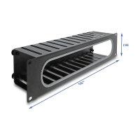 Delock 19? 2 HE Kabelmanagement Rangierpanel mit...