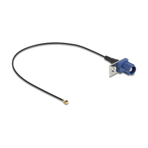 Delock Antennenkabel FAKRA C Stecker zu MHF® I Stecker 1,13 - 20 cm 1 vorgestanztes Loch