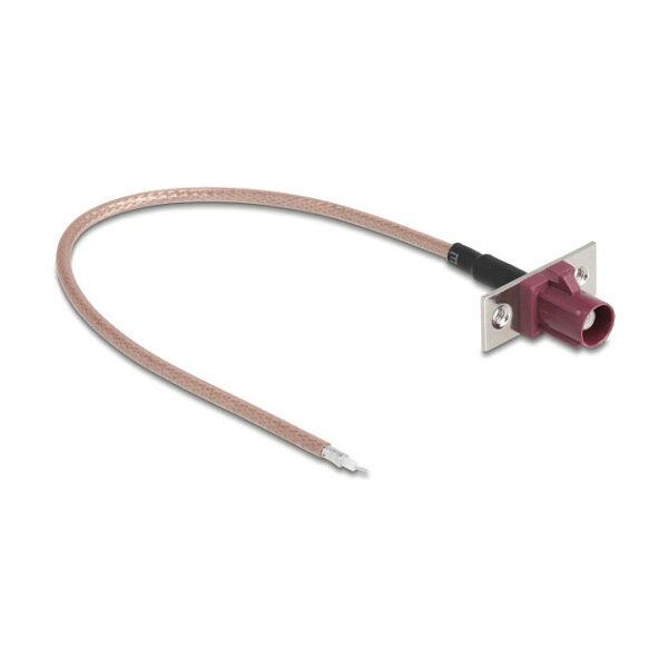 Delock Antennenkabel FAKRA D Buchse zu offenen Kabelenden RG-316 20 cm 2 vorgestanzte Löcher