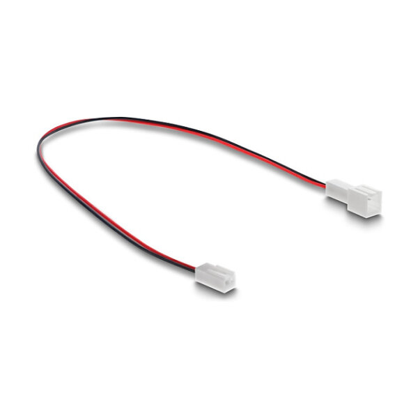 Delock Lüfter Verlängerungskabel Stecker zu Buchse 2 Pin, Steckerlänge 13 mm, 30 cm