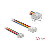 Delock Lüfter Verlängerungskabel JST PWM Stecker zu Buchse 4 Pin, Steckerlänge 7 mm, 30 cm