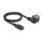 Delock Netzkabel PC Schutzkontaktstecker CEE 7/7 90° gewinkelt auf C13 Buchse, 1 m, 3 x 1,00 mm² schwarz