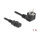 Delock Netzkabel PC Schutzkontaktstecker CEE 7/7 90° gewinkelt auf C13 Buchse, 1 m, 3 x 1,00 mm² schwarz