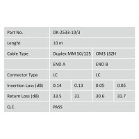 DIGITUS LWL Patchkabel LC -> LC 10.00m Multimode...