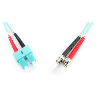 DIGITUS LWL Patchkabel ST -> SC 2.00m Multimode Duplex OM3