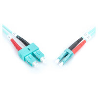 DIGITUS LWL Patchkabel LC -> SC 2.00m Multimode Duplex OM3