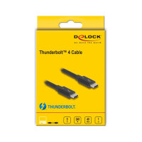 Delock Thunderbolt™ 4 Kabel 40 Gbps PD 3.1 240 W 1 m schwarz
