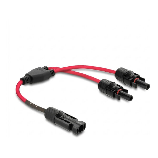 Delock DL4 Solar Splitter Kabel 1 x Stecker zu 2 x Buchse 30 cm rot