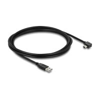 Delock USB 2.0 Kabel Typ-A Stecker zu Typ Mini-B Stecker rechts gewinkelt 2 m