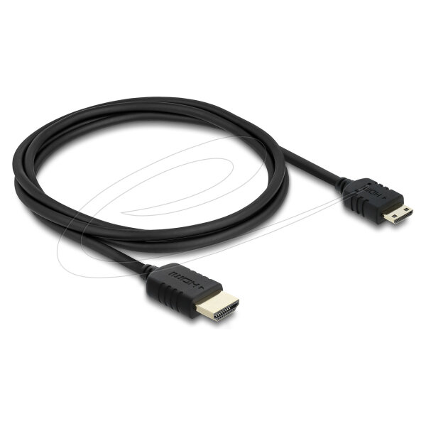 Delock Koaxiales High Speed HDMI Kabel HDMI Stecker zu Mini HDMI Stecker 8K 60 Hz 1 m