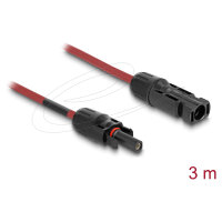 Delock DL4 Solar Kabel 4 mm² Stecker zu Buchse 3 m rot