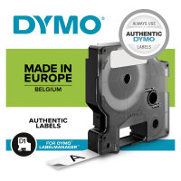 Dymo LabelWriter - D1 Etiketten Selbstklebend - 12 mm x 7 m - Schwarz auf Grün - (S0720590)