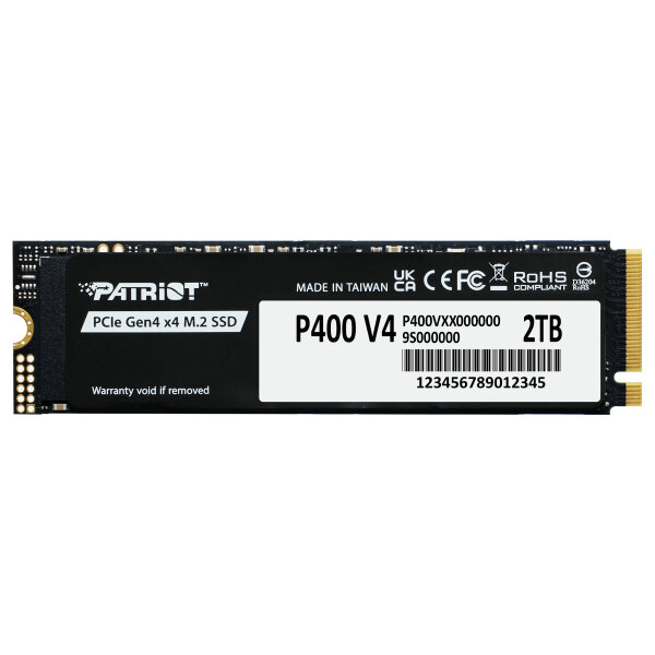 M.2 2TB Patriot P400 PCIe 4.0 6200/5200 Heatsink PS1807