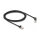 Delock RJ45 Netzwerkkabel Cat.6A S/FTP Slim 90° oben gewinkelt / gerade 2 m schwarz