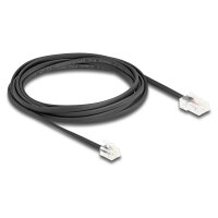 Delock Telefonkabel RJ45 Stecker zu RJ11 Stecker schwarz 3 m