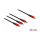 Delock USB Ladekabel 3 in 1 USB Type-C™ zu Lightning™ / Micro USB / USB Type-C™ 30 cm schwarz / rot