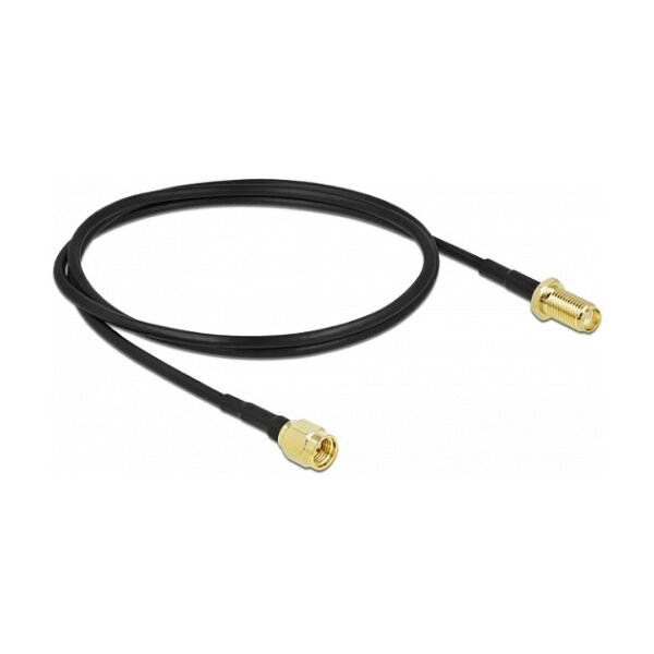 Delock Antennenkabel SMA Stecker zu SMA Buchse LMR/CFD100 0,9 m low loss