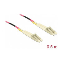 Delock Kabel Lichtwellenleiter LC zu LC Multimode OM4 0,5 m