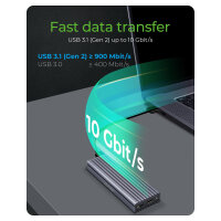 ICY BOX IB-1817M-C31 Externes USB-C 3.1 Gehäuse für M.2 NVMe SSD Aluminium